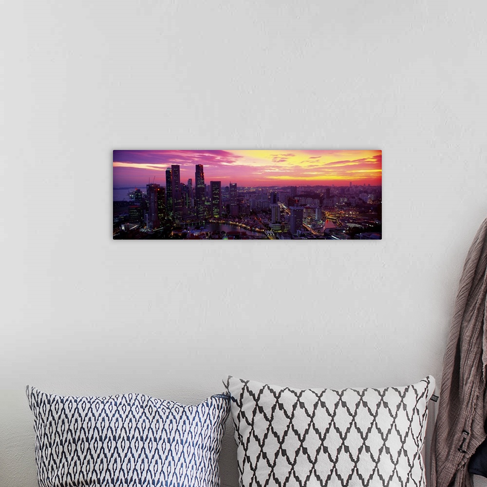 A bohemian room featuring Cityscape, Sunset, Singapore