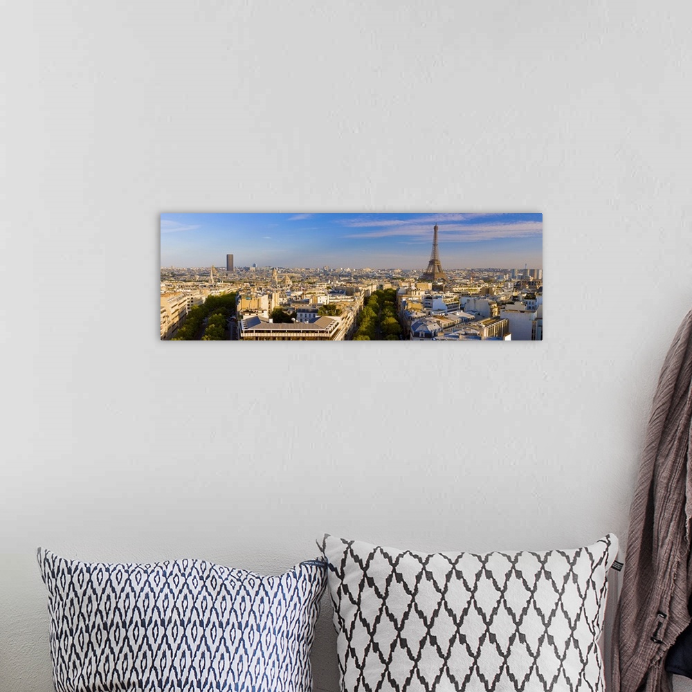 A bohemian room featuring Cityscape with Eiffel Tower in background Paris Ile de France France