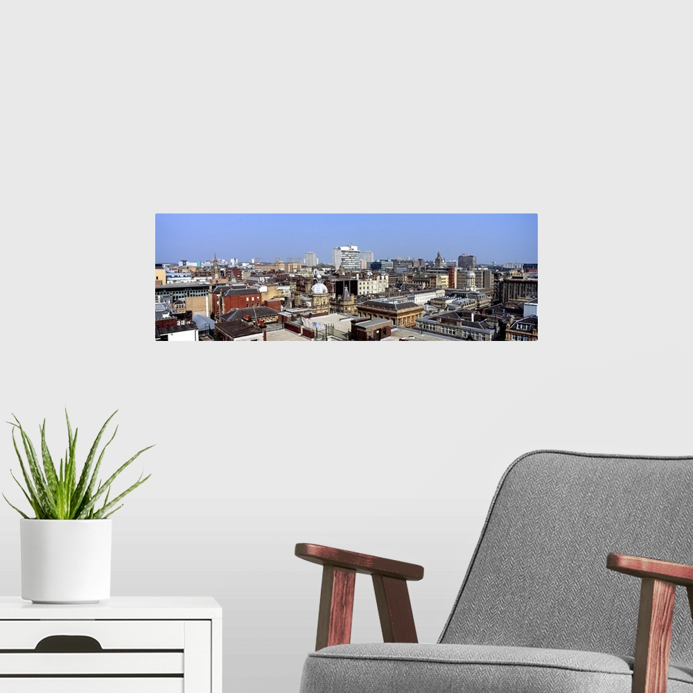 A modern room featuring Cityscape with Glasgow City Centre Glasgow Scotland