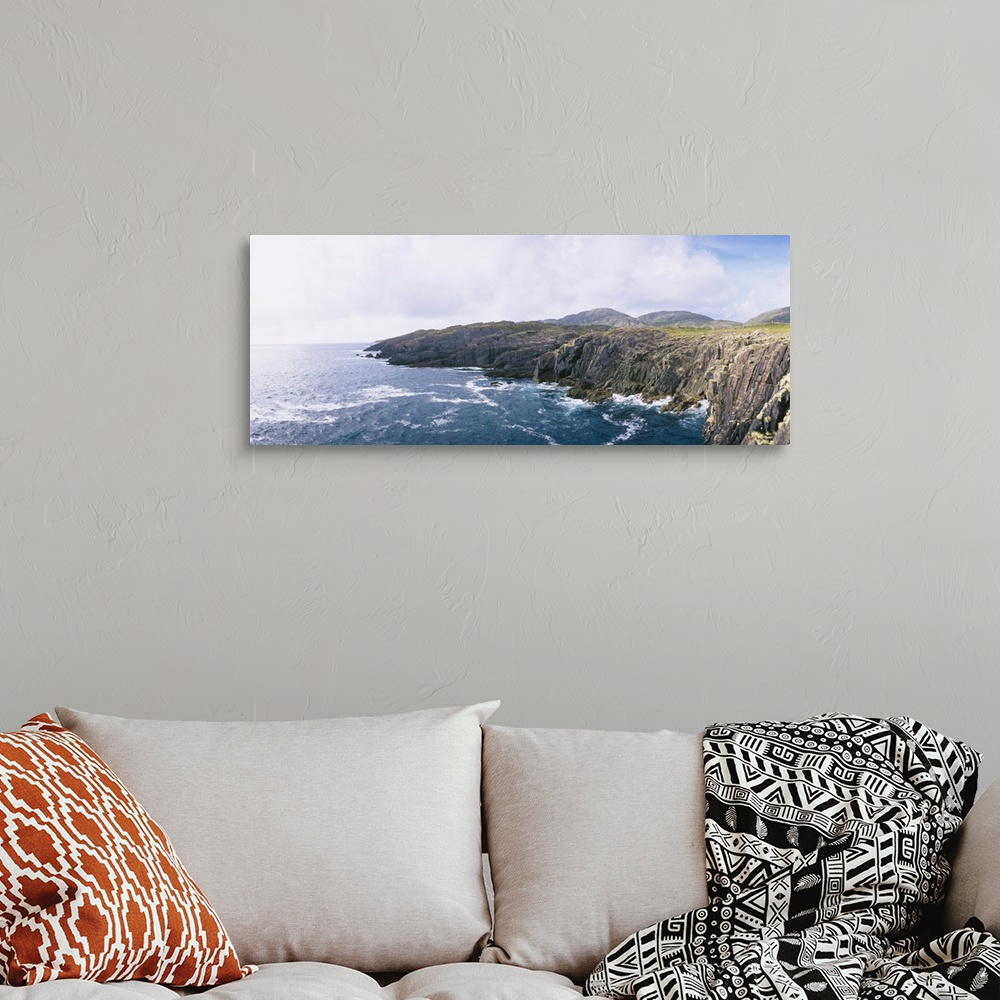 A bohemian room featuring Cliffs at the coast, County Kerry, Munster, Republic of Ireland