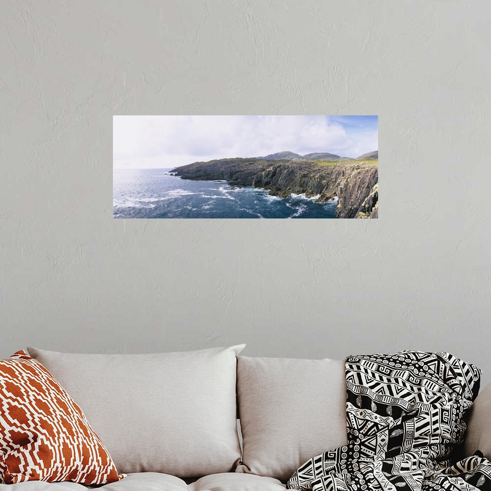 A bohemian room featuring Cliffs at the coast, County Kerry, Munster, Republic of Ireland