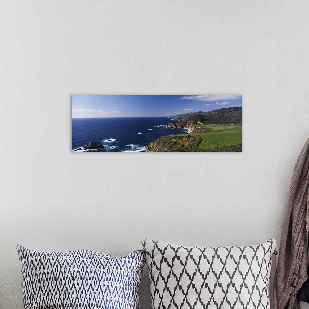 A bohemian room featuring Cliffs on the coast, Big Sur, California