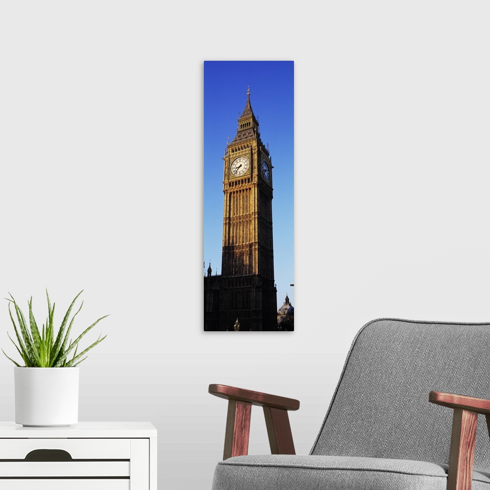 A modern room featuring Clock tower, Big Ben, Houses of Parliament, London, England