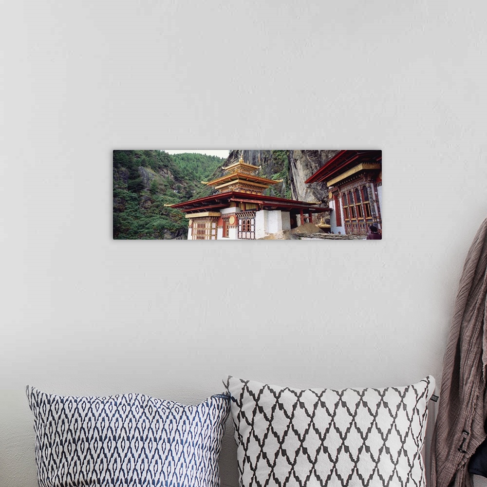 A bohemian room featuring Close-up of a monastery, Taktshang Monastery, Paro, Bhutan