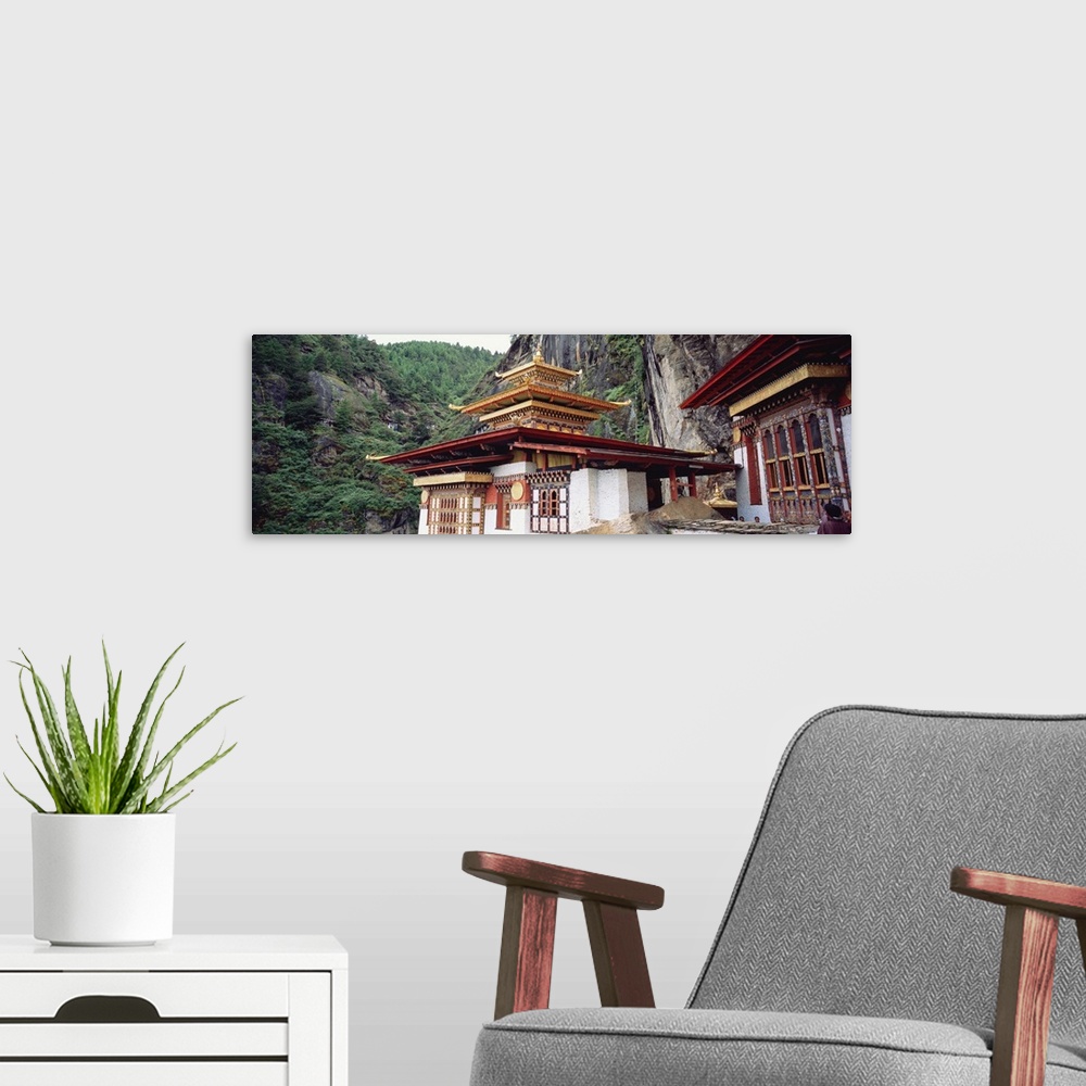 A modern room featuring Close-up of a monastery, Taktshang Monastery, Paro, Bhutan