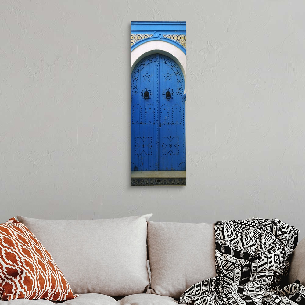 A bohemian room featuring Closed door of a house, Medina, Sousse, Tunisia