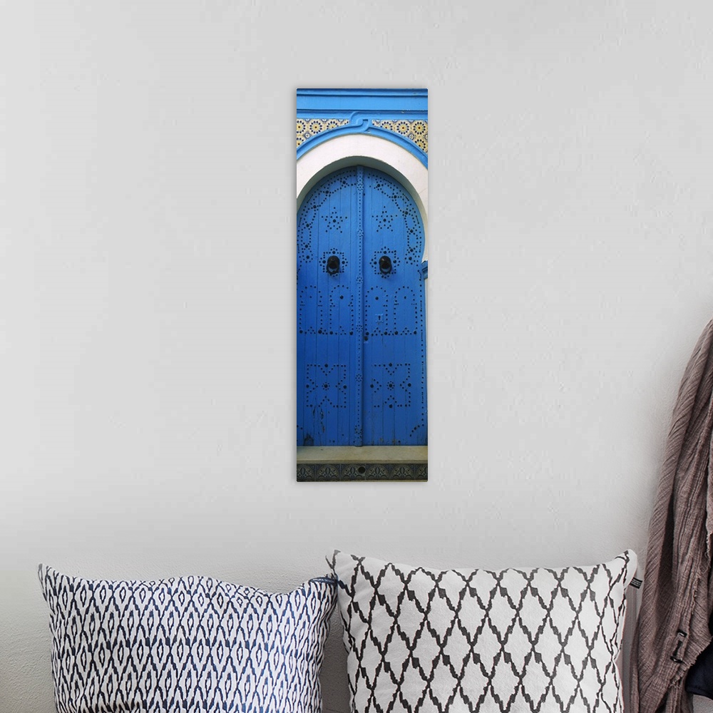 A bohemian room featuring Closed door of a house, Medina, Sousse, Tunisia