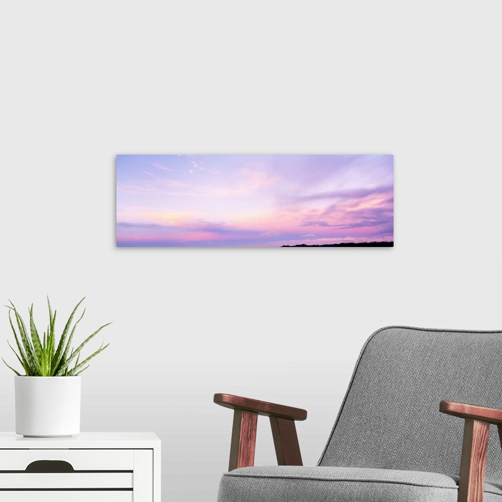 A modern room featuring Cloud at sunset, Kauai, Hawaii