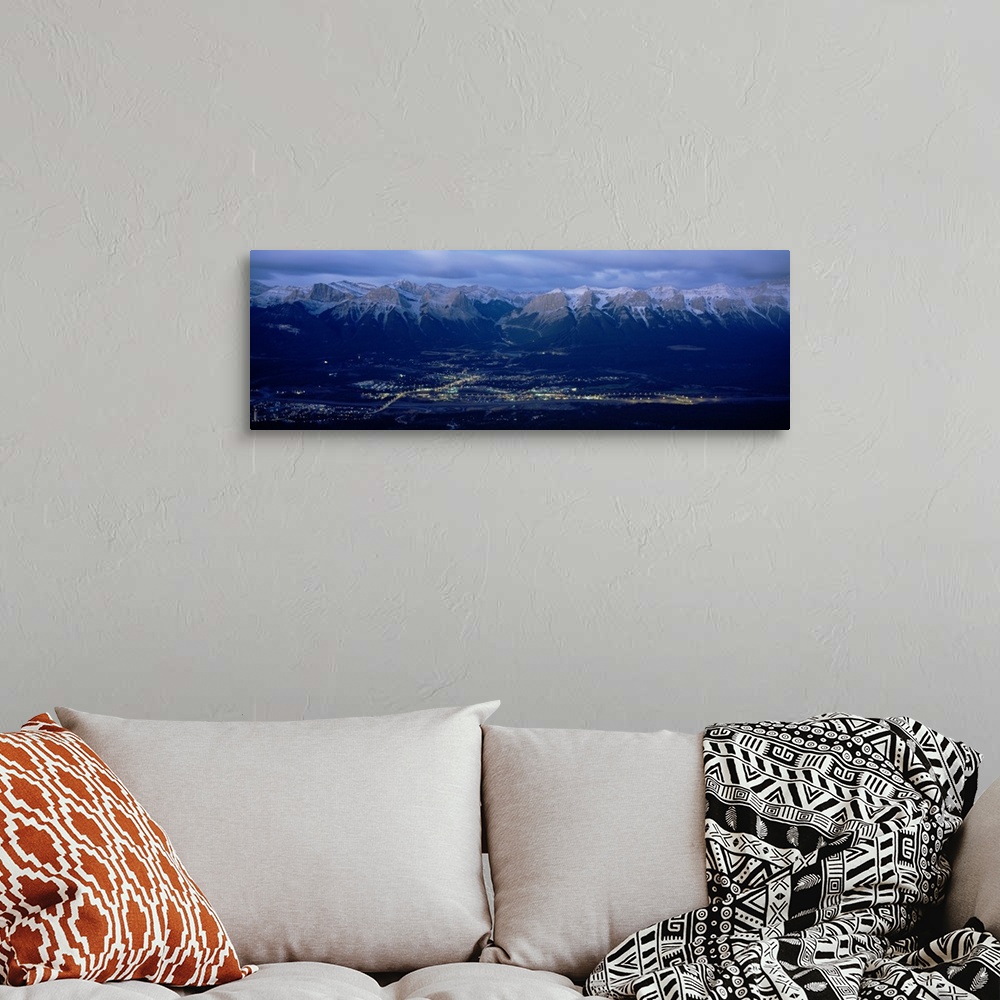 A bohemian room featuring Cloud over mountains, Canmore, Alberta, Canada