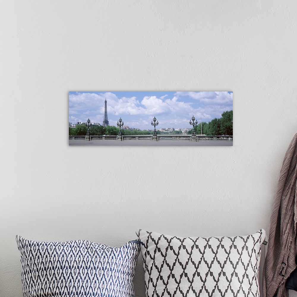 A bohemian room featuring Cloud over the Eiffel Tower, Pont Alexandre III, Paris, France