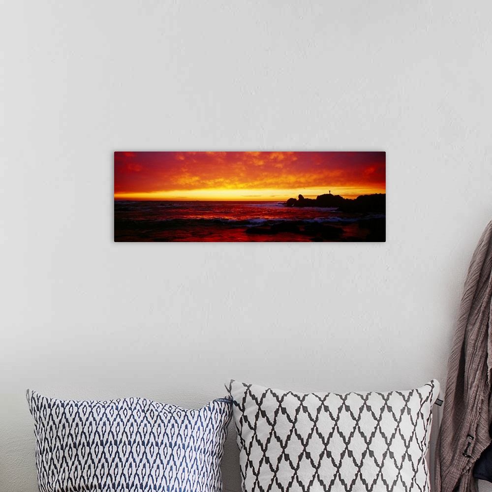 A bohemian room featuring Clouded sky over the sea, Monterrey, California
