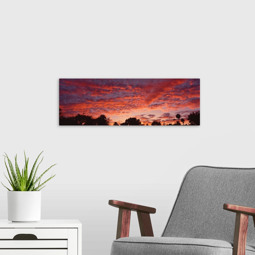 A modern room featuring Clouds at Sunset Phoenix AZ