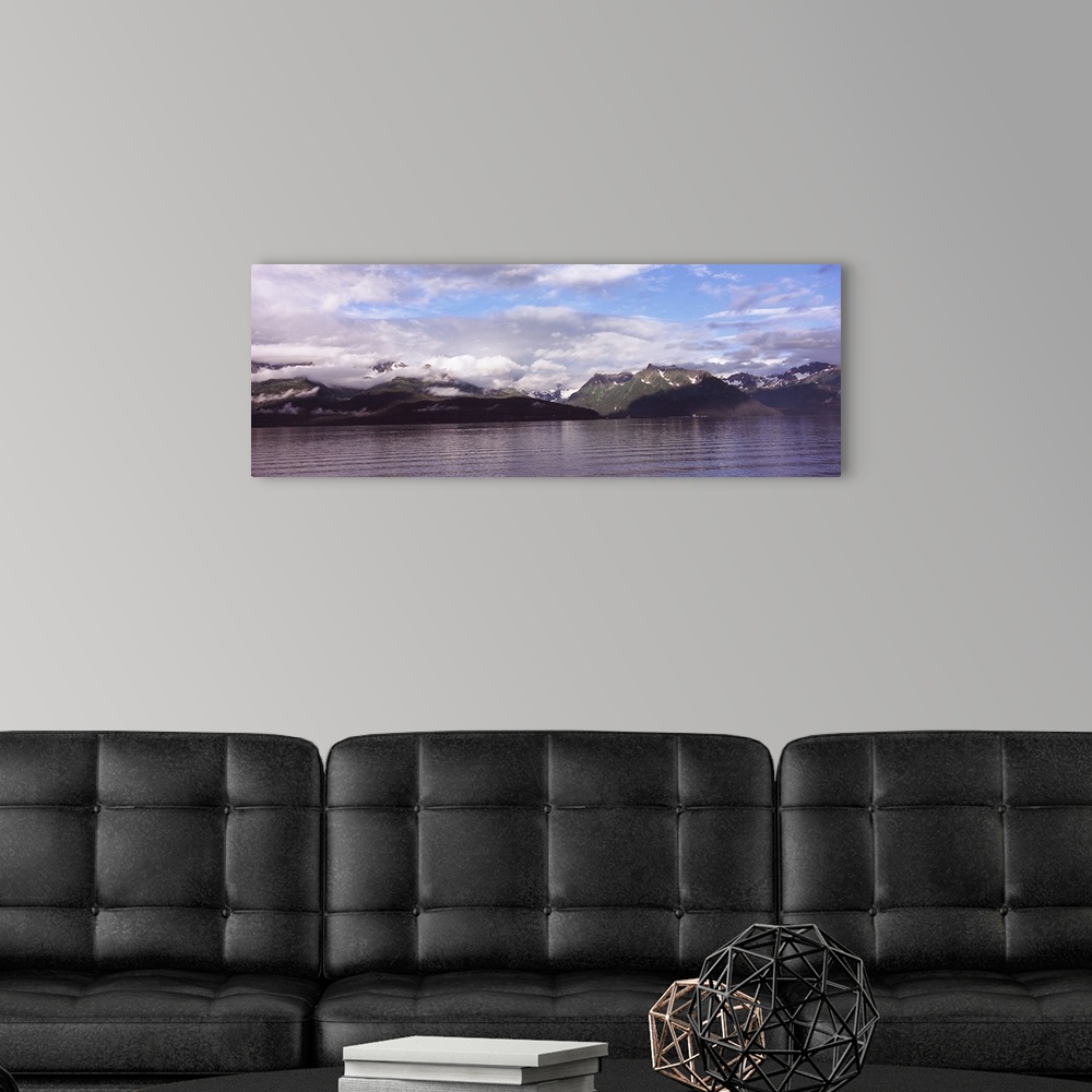 A modern room featuring Clouds over a bay, Resurrection Bay, Seward, Kenai Peninsula Borough, Alaska, USA