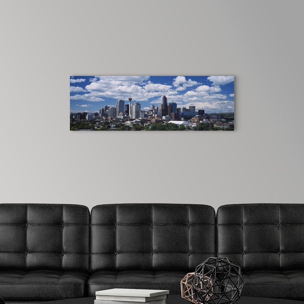 A modern room featuring Clouds over a city, Calgary, Alberta, Canada