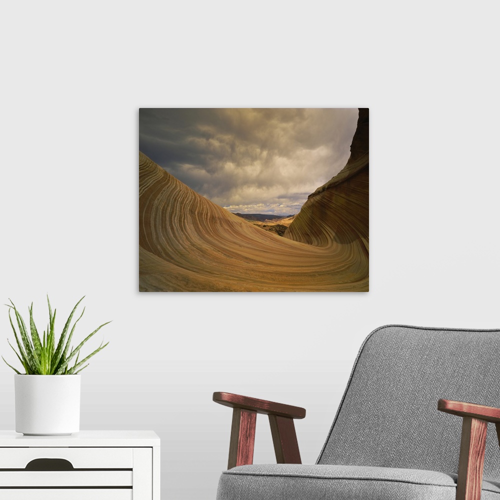 A modern room featuring Clouds over a cliff, Coyote Buttes, Paria Canyon, Vermillion Cliffs Wilderness, Arizona