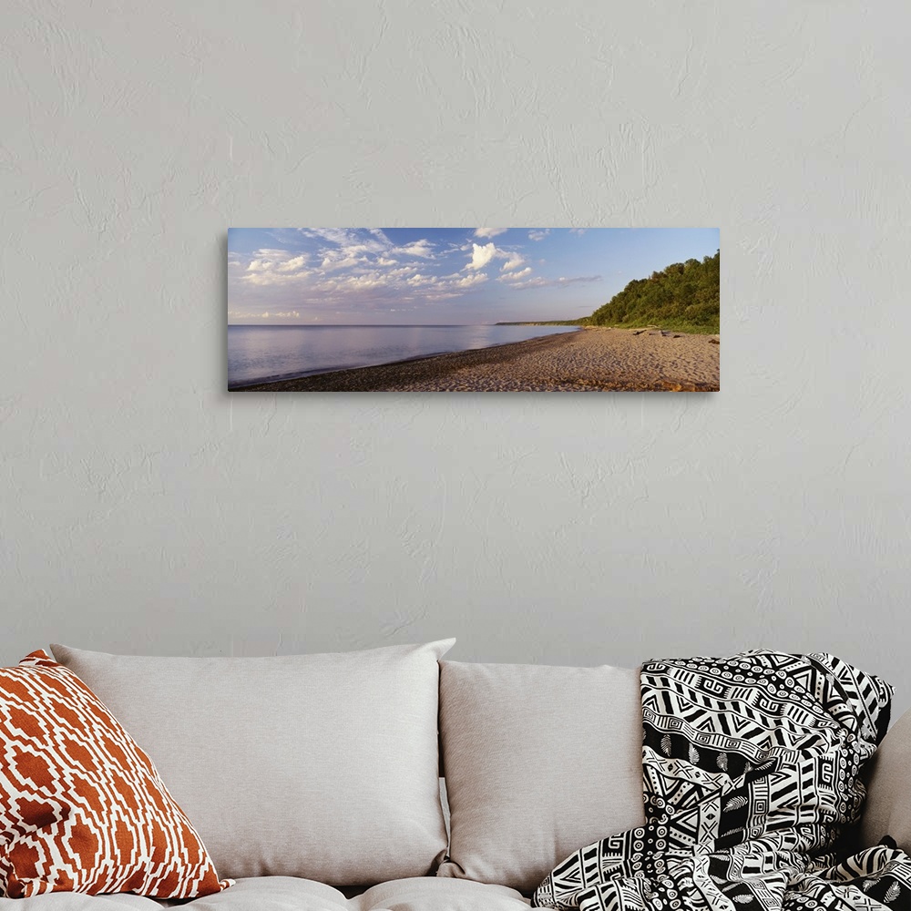 A bohemian room featuring Clouds over a lake, Lake Superior, Michigan
