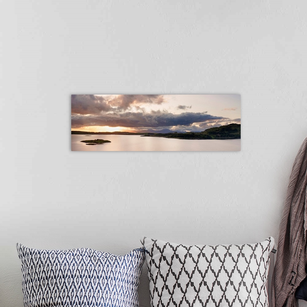 A bohemian room featuring Clouds over a lake, Loch Melfort, Glenmore, Argyll, Argyll And Bute, Scotland