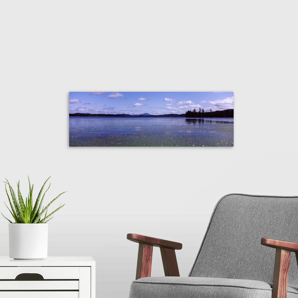 A modern room featuring Clouds over a lake, Raquette Lake, Adirondack Mountains, New York State,