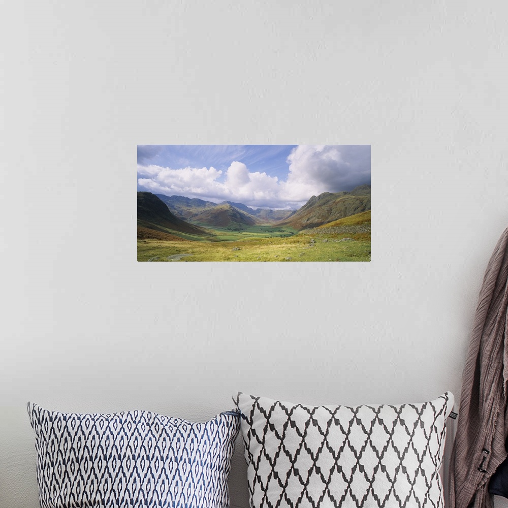 A bohemian room featuring Clouds over a landscape, Stool End, Langdale Fell, Cumbria, England