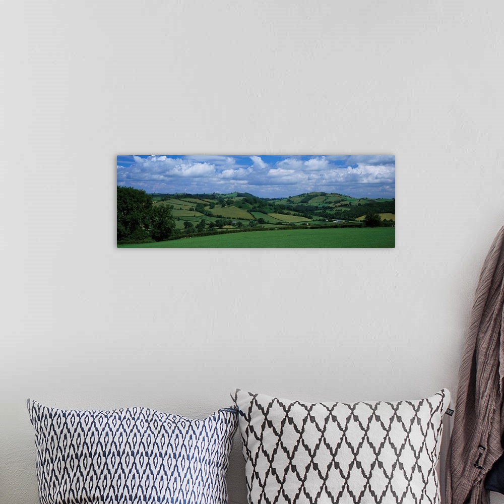 A bohemian room featuring Clouds over a landscape, Welsh Marches, Wales