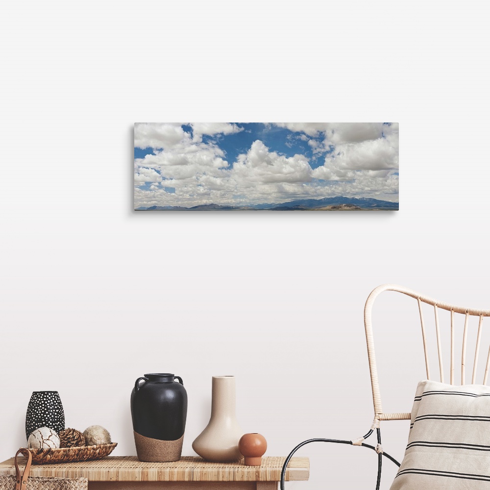 A farmhouse room featuring Clouds over a mountain range, Ely, White Pine County, Nevada