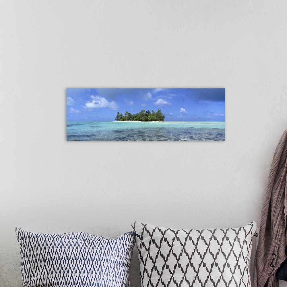 A bohemian room featuring Clouds over an island, Motutapu, Bora Bora, French Polynesia