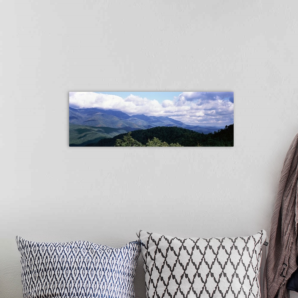 A bohemian room featuring Clouds over mountains, Blue Ridge Mountains, North Carolina,
