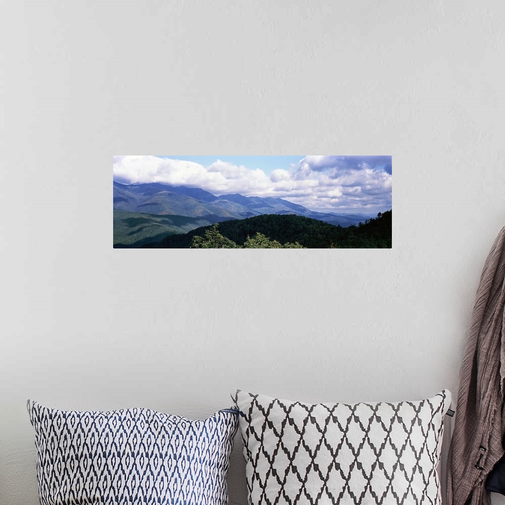 A bohemian room featuring Clouds over mountains, Blue Ridge Mountains, North Carolina,