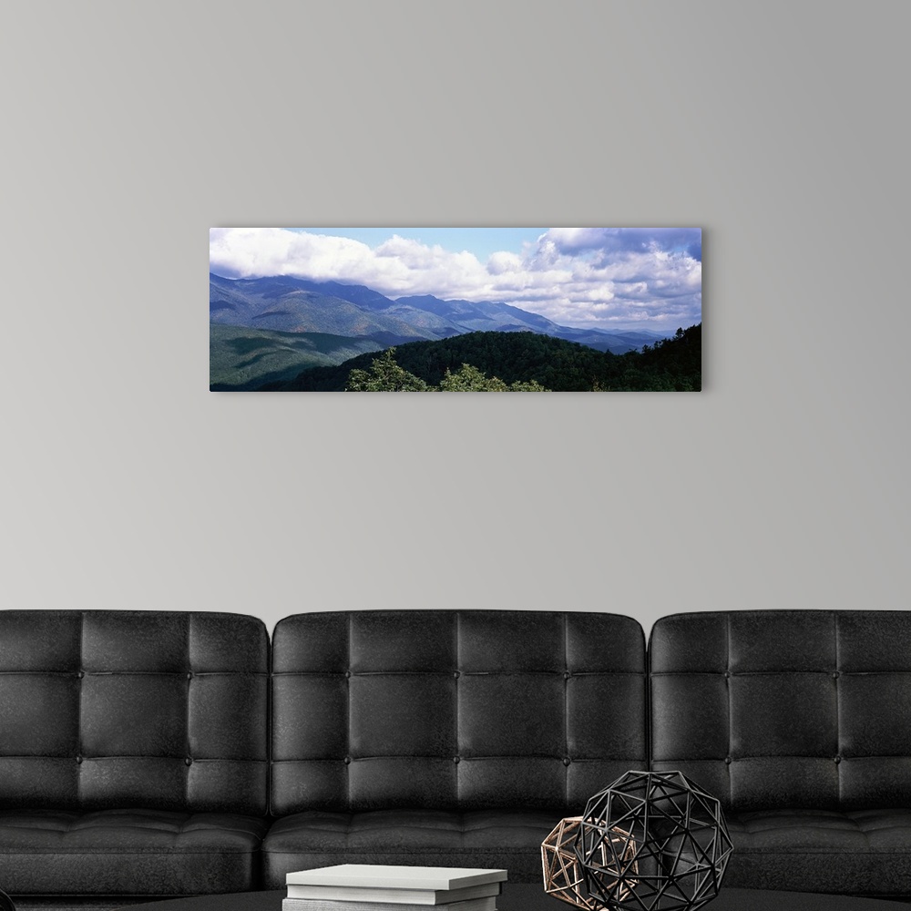A modern room featuring Clouds over mountains, Blue Ridge Mountains, North Carolina,