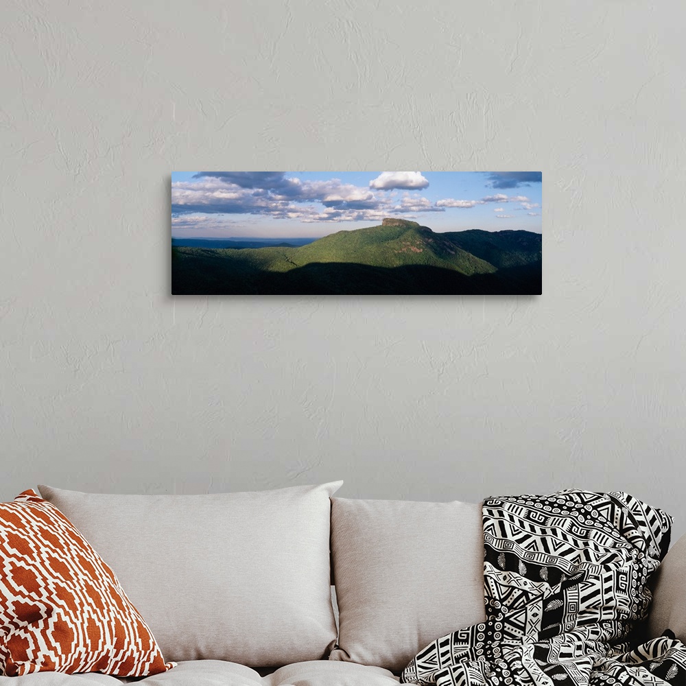 A bohemian room featuring Clouds over mountains, Table Rock, Linville Gorge Wilderness, Pisgah National Forest, North Carolina