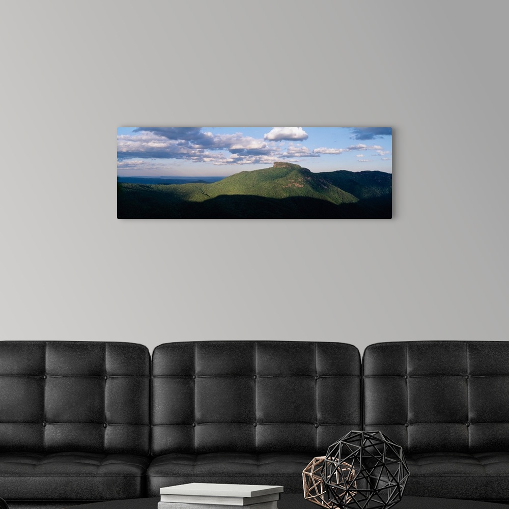 A modern room featuring Clouds over mountains, Table Rock, Linville Gorge Wilderness, Pisgah National Forest, North Carolina