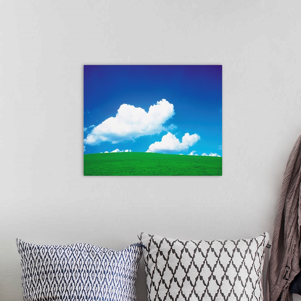 A bohemian room featuring Clouds over prairie