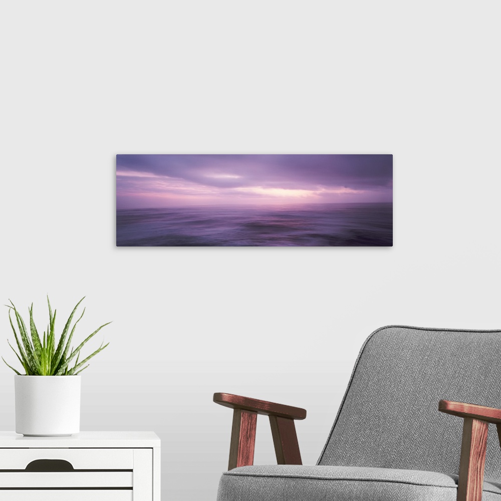 A modern room featuring Clouds over the ocean, Depoe Bay, Oregon