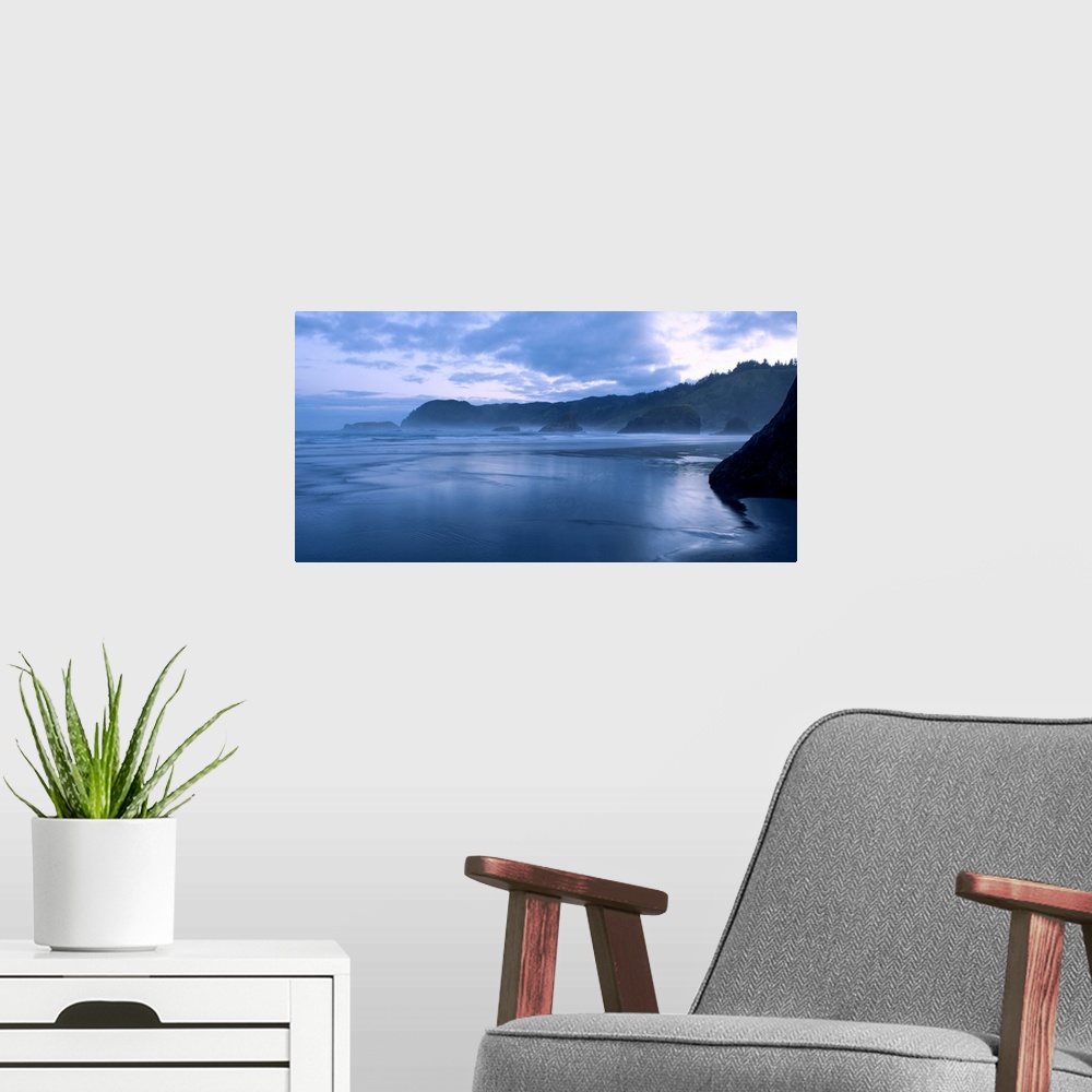 A modern room featuring Clouds over the ocean, Meyers Beach, Meyers Creek, Cape Sebastian, Gold Beach, Oregon
