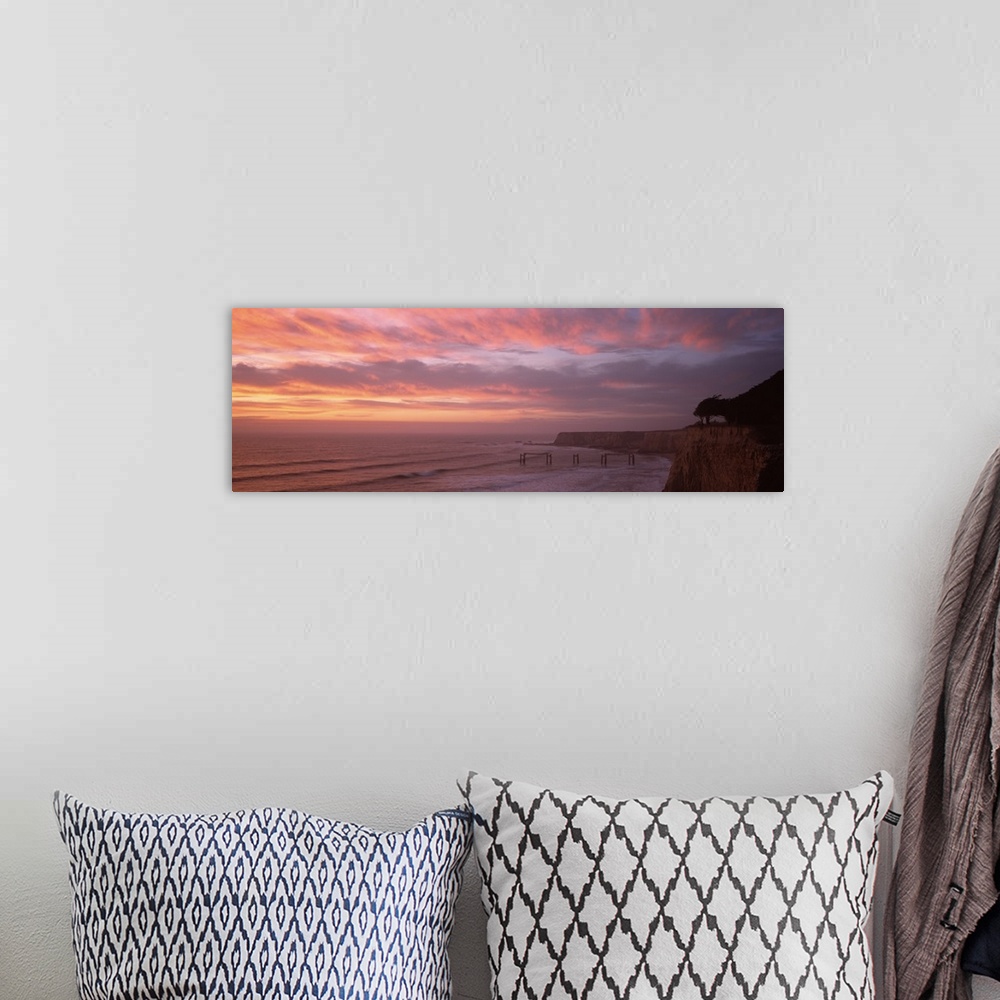 A bohemian room featuring Clouds over the sea at dusk Davenport California