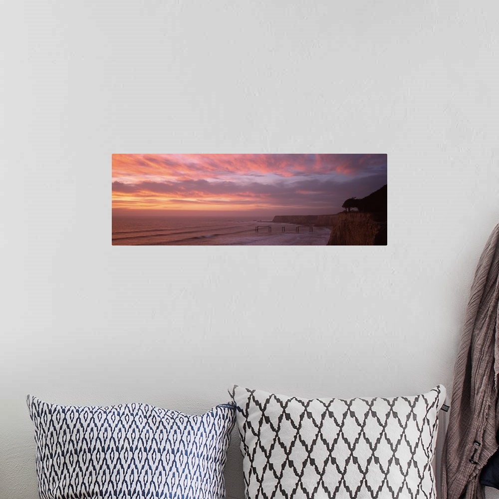 A bohemian room featuring Clouds over the sea at dusk Davenport California
