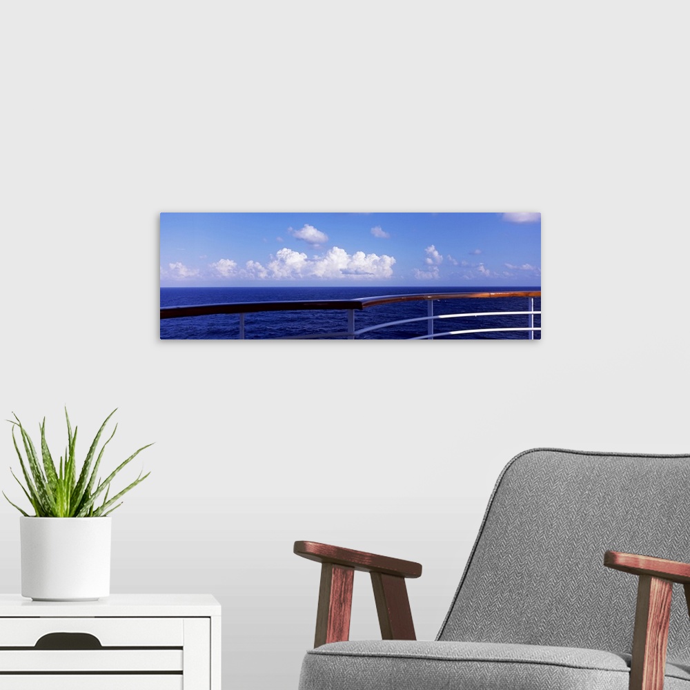 A modern room featuring Clouds over the sea, Caribbean Sea