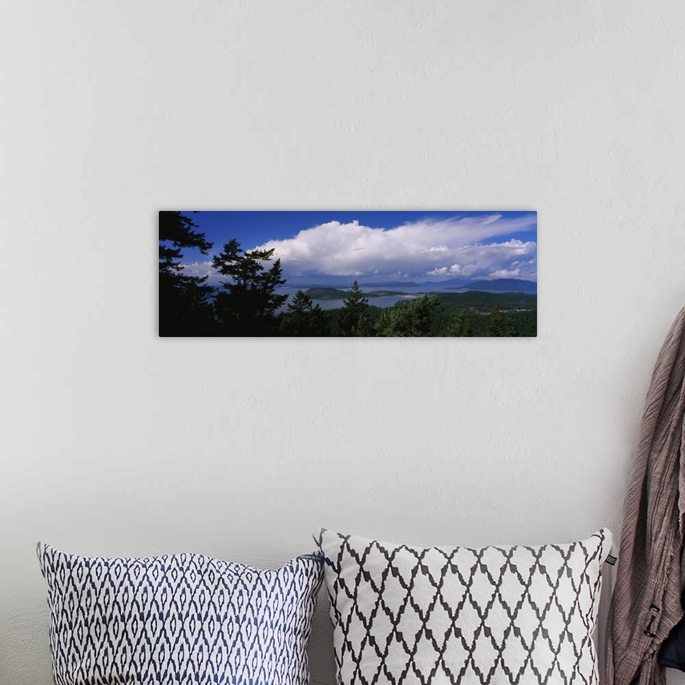 A bohemian room featuring Clouds over the sea, Mount Erie, San Juan Islands, Fidalgo Island, Skagit County, Washington State