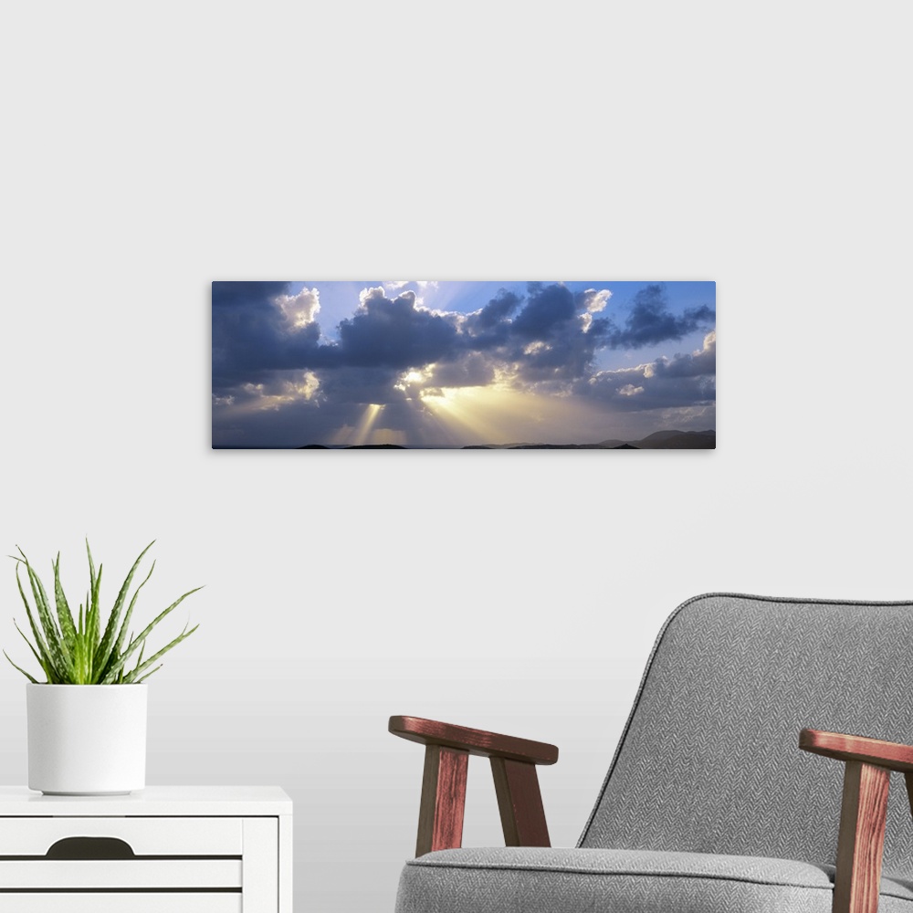 A modern room featuring Clouds Pillsbury Sound US Virgin Islands