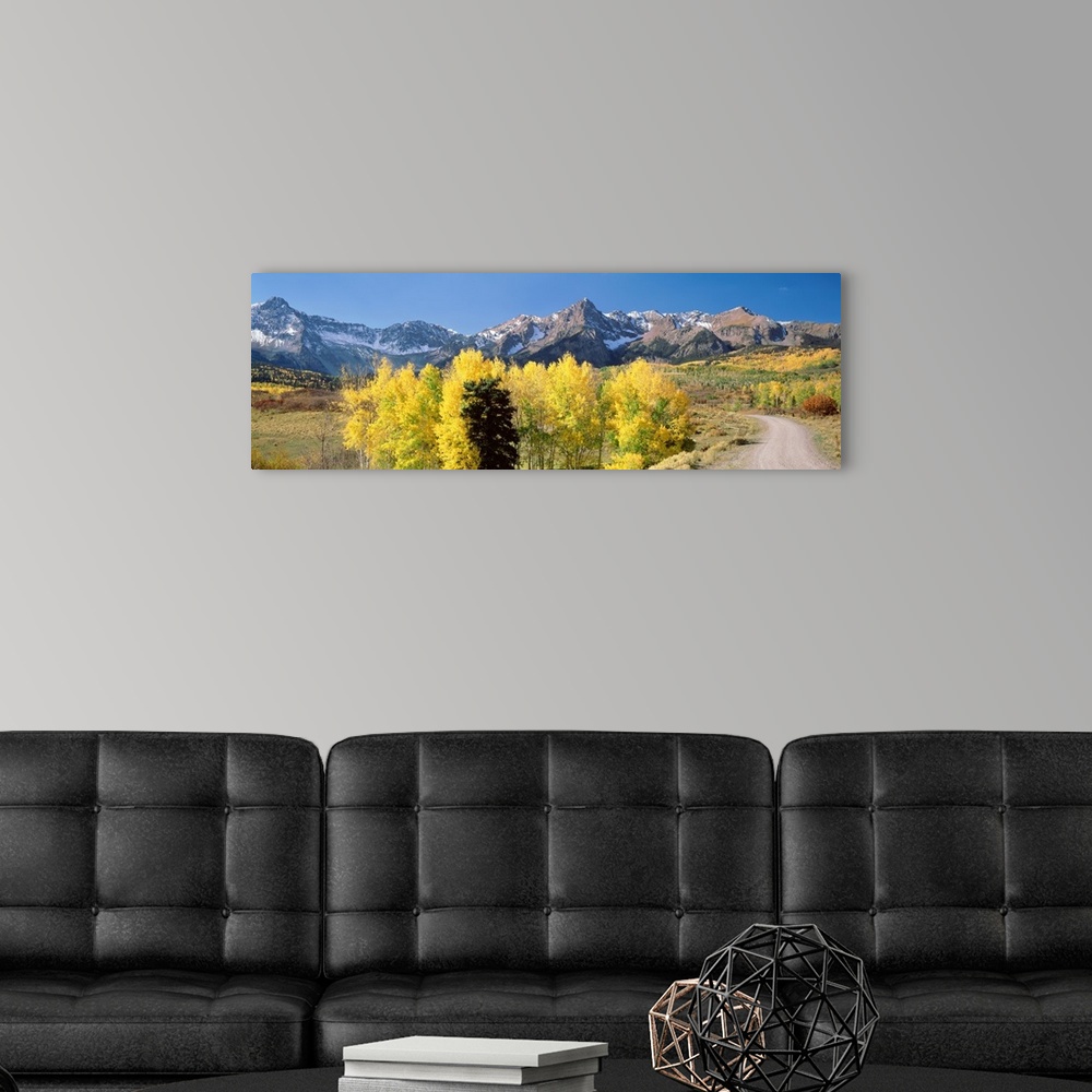 A modern room featuring Colorado, San Juan Mountains, Mt Sneffels Range, Dallas-Divide Road