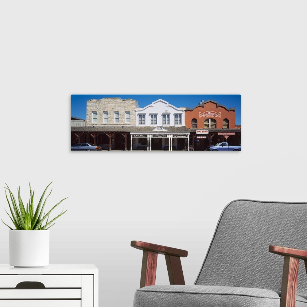 A modern room featuring Commercial buildings at the roadside Calistoga Napa County California