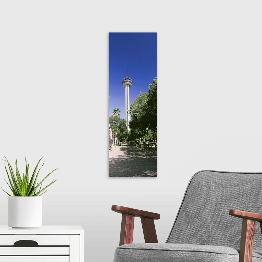 A modern room featuring Communication tower in a park, Tower of The Americas, San Antonio, Texas