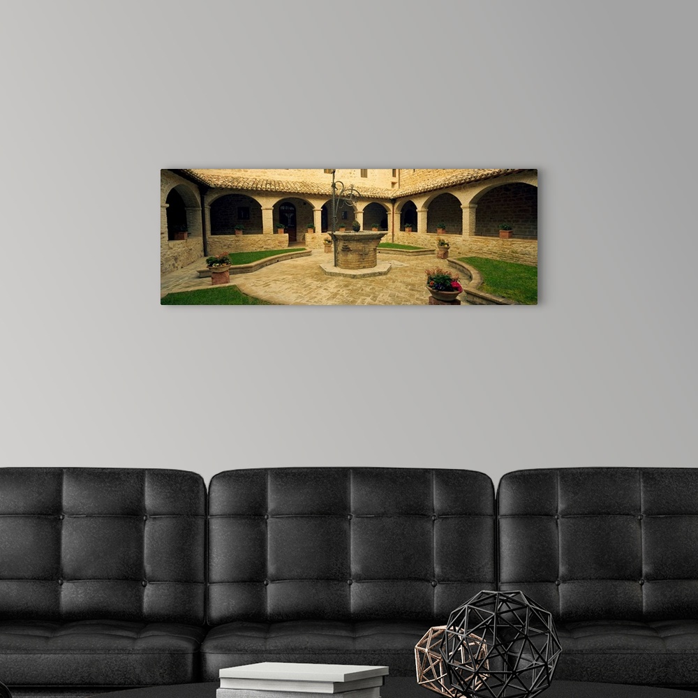A modern room featuring Courtyard of a convent, San Damiano Convent, Assisi, Perugia Province, Umbria, Italy