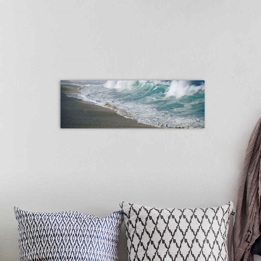 A bohemian room featuring Crashing Waves on Beach Waimea Bay HI