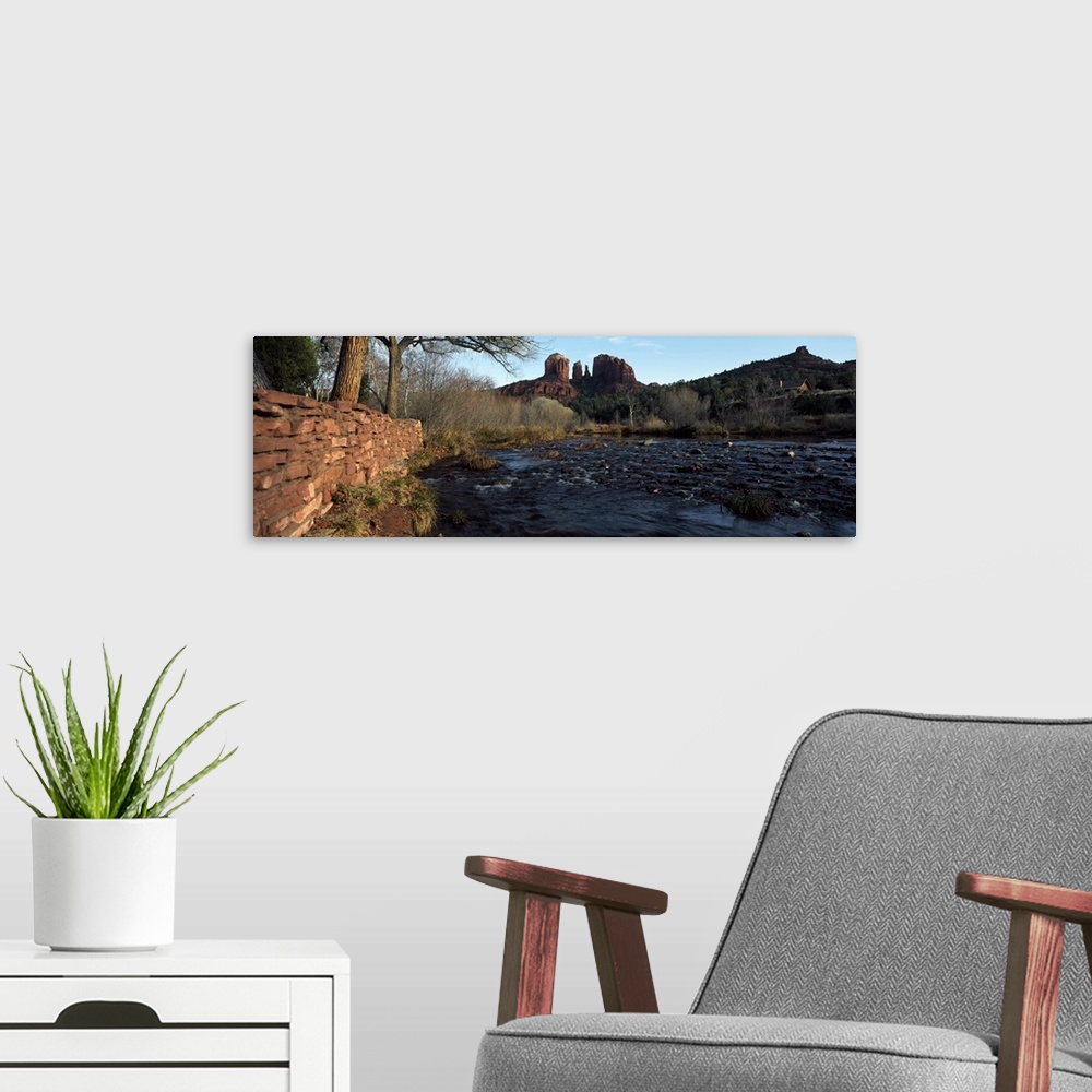 A modern room featuring Creek with rock formations in the background, Red Rock Crossing, Sedona, Coconino County, Arizona