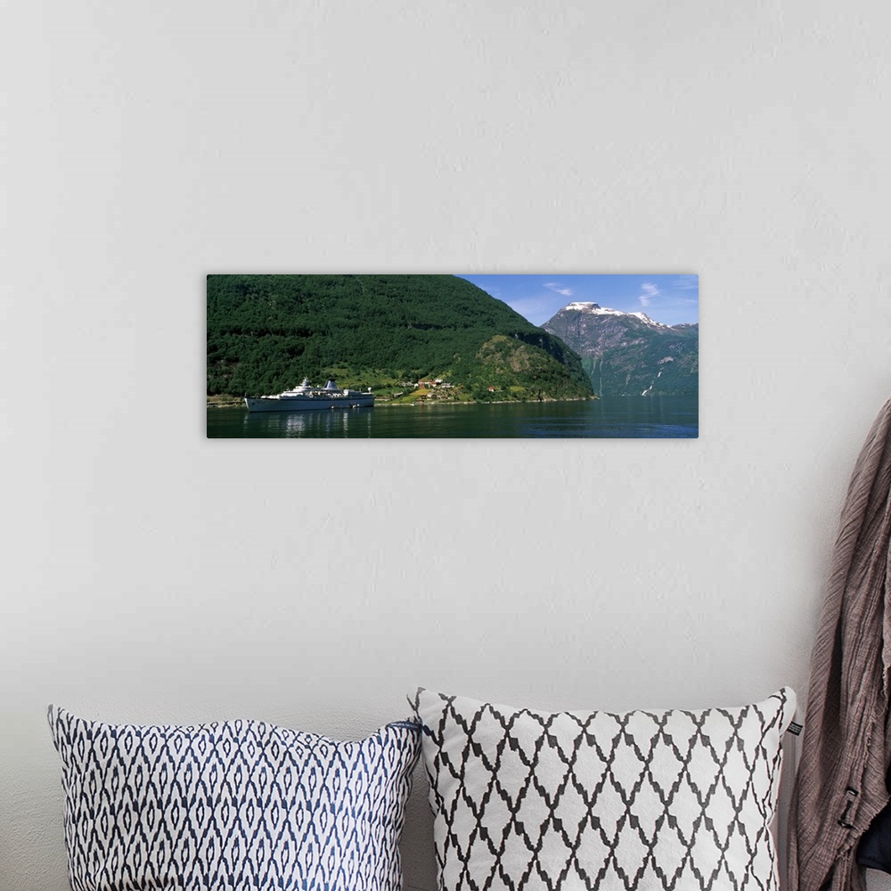 A bohemian room featuring Cruise ship in the fjord, Geiranger Fjord, Geiranger, More og Romsdal, Norway