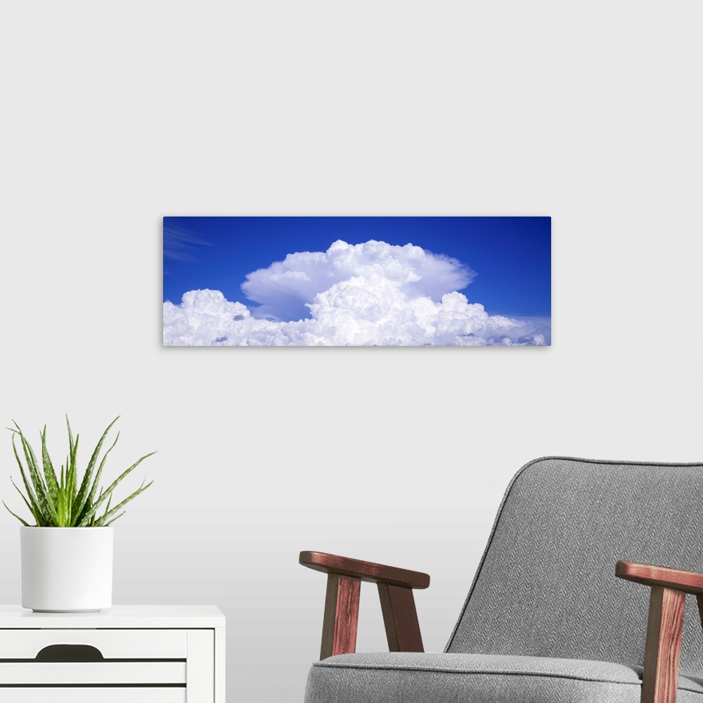 A modern room featuring Cumulus Clouds