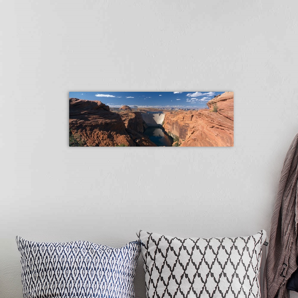 A bohemian room featuring Dam, Glen Canyon Dam, Lake Powell, Colorado River, Page, Coconino County, Arizona