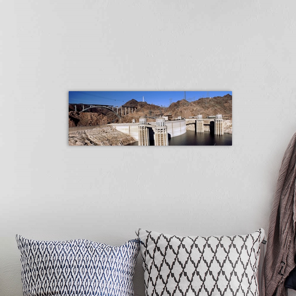 A bohemian room featuring Dam on a river Hoover Dam Colorado River Arizona Nevada