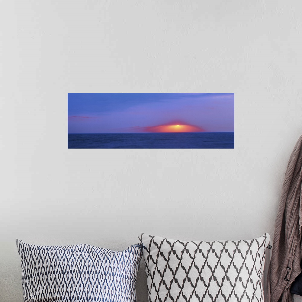 A bohemian room featuring Dark sunset over Cape May